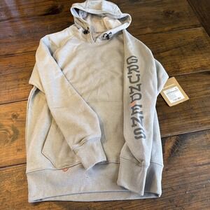 Grundens Hoodie Men's Small Gray Pullover Sweatshirt Fishing NWT